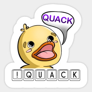 !Quack, Baby Duck, Quackers, Twitch Streamer Emote Sticker